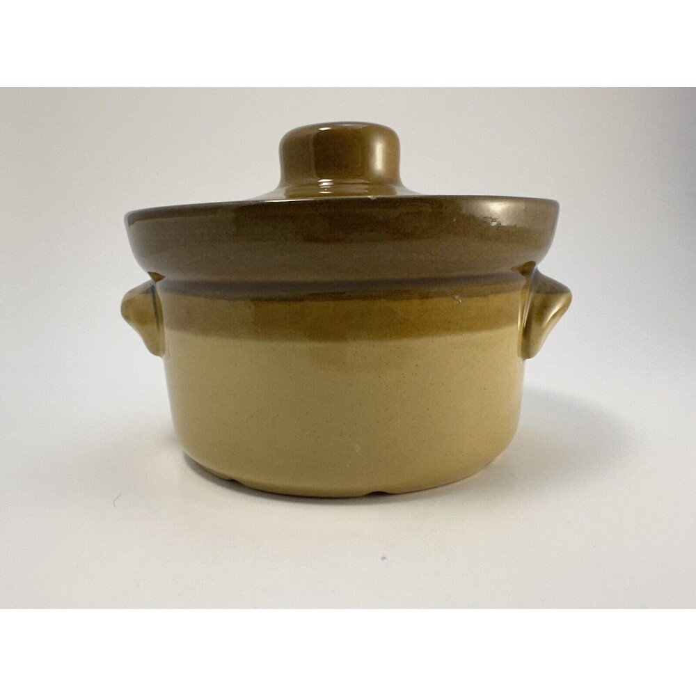 Vintage Granville Lidded Dish Church Gresley Made In England Cream Tan
